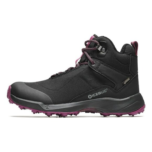 Icebug Pace3 W BUGrip GTX Studded Winter Boots Black / DarkHibiscus 2024 Size 8 - Picture 1 of 16